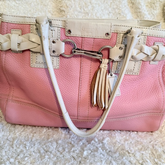 Authentic COACH Leather tote women’s bag satchel - Picture 2 of 7